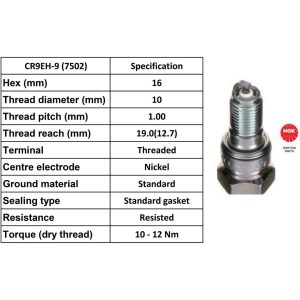 NGK Spark Plug CR9EH-9 Plugs [Box 10]