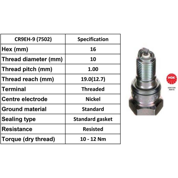 NGK Spark Plug CR9EH-9 Plugs [Box 10]