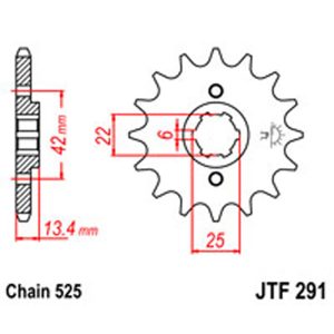 JT Gear Box Sprockets G/B 291-15T HON