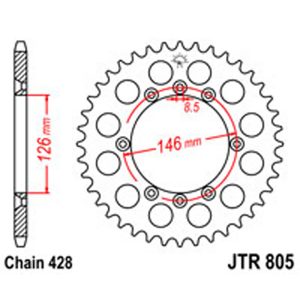 JT Rear Sprockets R/W 805/803-50T SUZ.DUAL COMBINATION [805]