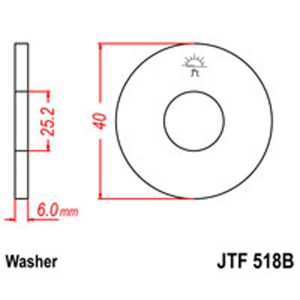 JT Rear Sprockets Spacer for 518-15