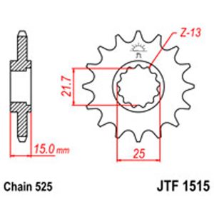 JT Gear Box Sprockets G/B 1515-15T KAW [2082]