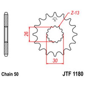 JT Gear Box Sprockets G/B 1180-18T TRI [2090]