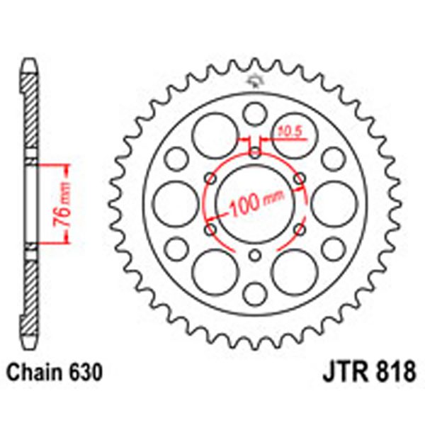 JT Rear Sprockets R/W 818-41T SUZ