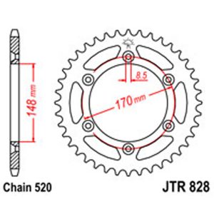 JT Rear Sprockets R/W 828-47T SUZ [804]