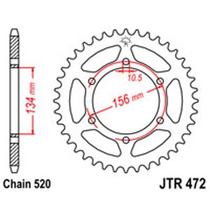 JT Rear Sprockets R/W 472-40T KAW [508]
