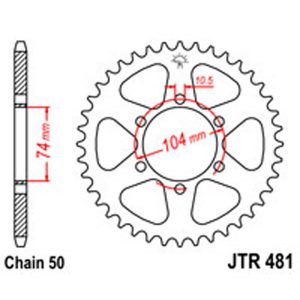 JT Rear Sprockets R/W 481-40T KAW