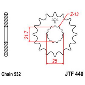 JT Gear Box Sprockets G/B 440-16T SUZ [429]