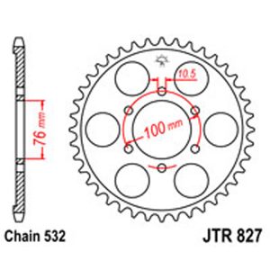 JT Rear Sprockets R/W 827-44T SUZ [806]