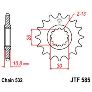 JT Gear Box Sprockets G/B 585-17T YAM [2088]