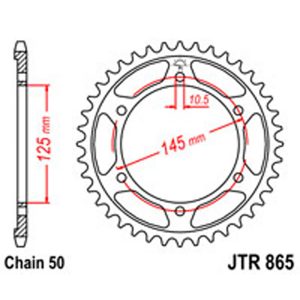 JT Rear Sprockets R/W 865-46T YAM