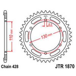 JT Rear Sprockets R/W 1870-46T YAM [4372]
