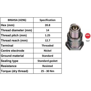 NGK Spark Plug BR6HSA Plugs [Box 10]