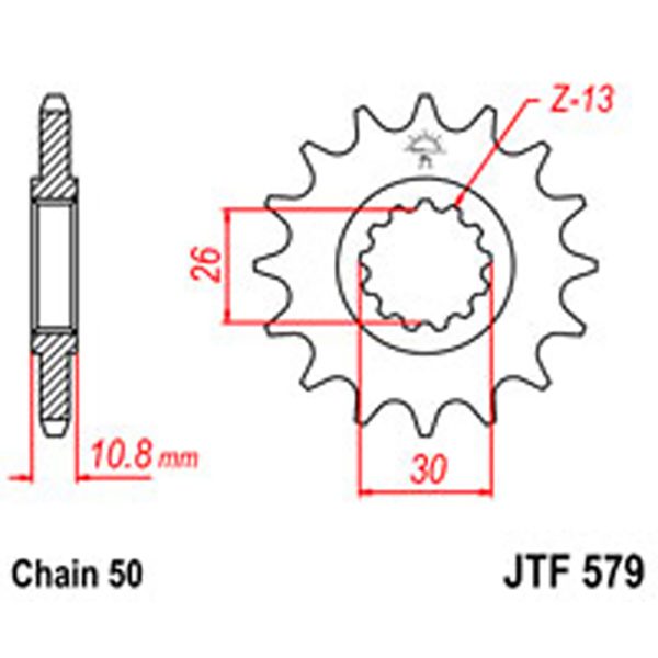 JT Gear Box Sprockets G/B 579-16 YAM