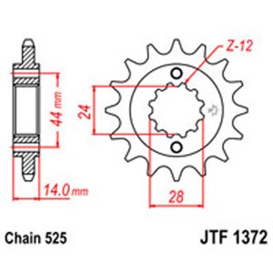 JT Gear Box Sprockets G/B 1372-17 HON [348]
