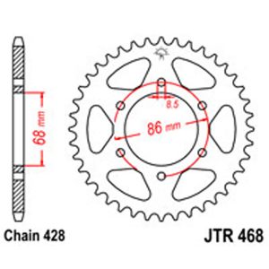 JT Rear Sprockets R/W 468-46 KAW