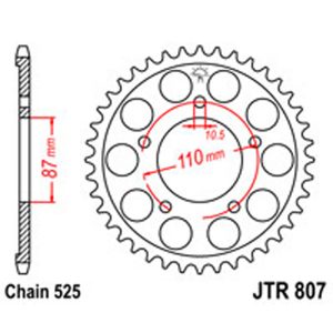 JT Rear Sprockets R/W 807-45 SUZ [828]