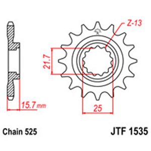 JT Gear Box Sprockets G/B 1535-15 KAW [2093]