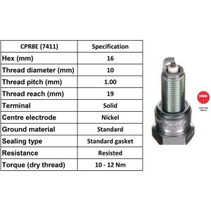 NGK Spark Plug CPR8E Plugs [Box 10]