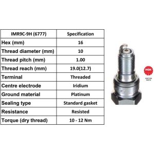 NGK Spark Plug IMR9C-9H Plugs [Box 4]