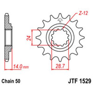 JT Gear Box Sprockets G/B 1529-17 [2077]