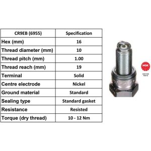 NGK Spark Plug CR9EB Plugs [Box 10]