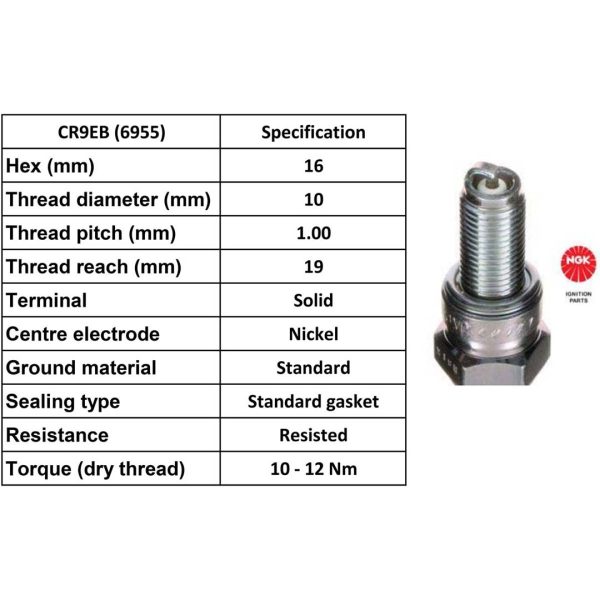NGK Spark Plug CR9EB Plugs [Box 10]