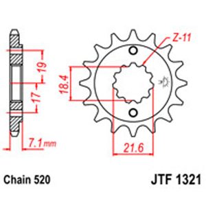 JT Gear Box Sprockets G/B 1321-13 [2067]