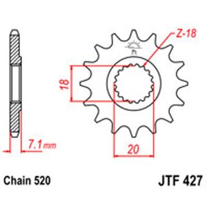 JT Gear Box Sprockets G/B 427-12 [432]