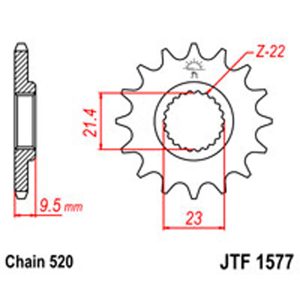 JT Gear Box Sprockets G/B 1577-15 [441]