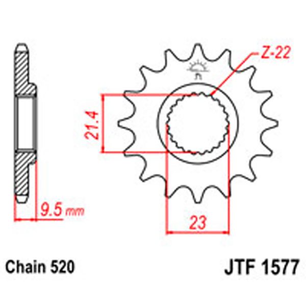 JT Gear Box Sprockets G/B 1577-15 [441]