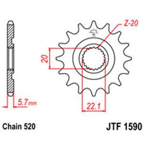 JT Gear Box Sprockets G/B 1590-13 SC[2103]