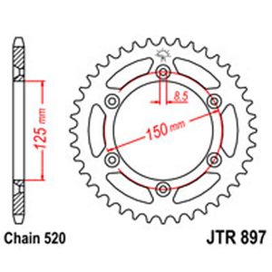 JT Rear Sprockets R/W 897-42 [899]