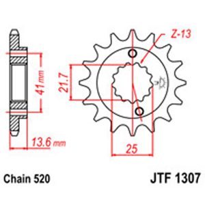 JT Gear Box Sprockets G/B 1307-15