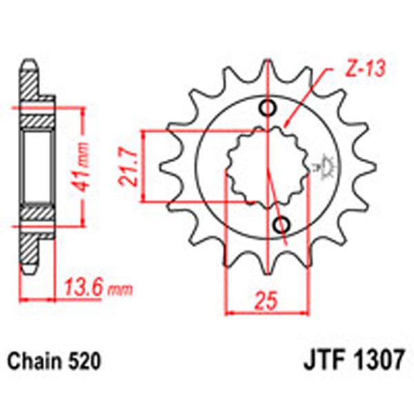 JT Gear Box Sprockets G/B 1307-15