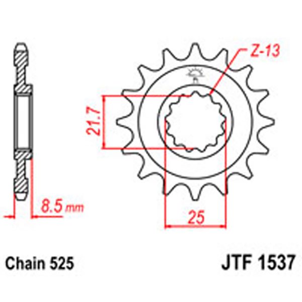 JT Gear Box Sprockets G/B 1537-16