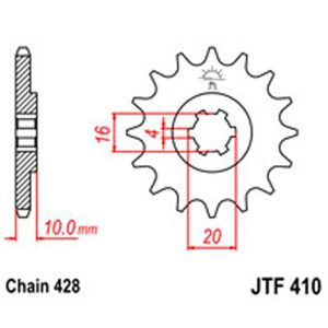 JT Gear Box Sprockets G/B 410-14