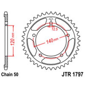 JT Rear Sprockets R/W 1797-41 [4459]