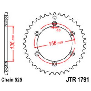 JT Rear Sprockets R/W 1791-41 [4365]