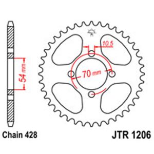 JT Rear Sprockets R/W 1206-42 [4304]