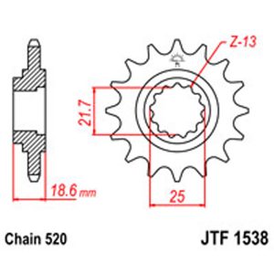 JT Gear Box Sprockets G/B 1538-15