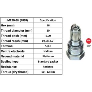 NGK Spark Plug IMR9B-9H Plugs [Box 4]