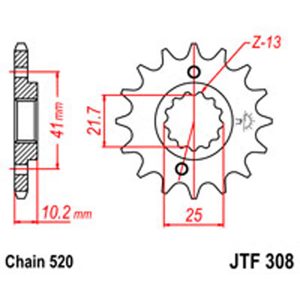 JT Gear Box Sprockets G/B 308-14T [345]