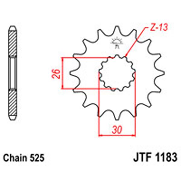 JT Gear Box Sprockets G/B 1183-18