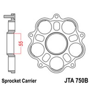 JT Rear Sprockets R/W 750B Carrier for Ducati 751 & 752 Sprockets