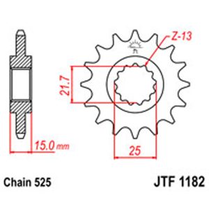 JT Gear Box Sprockets G/B 1182-15 [2082] S/O
