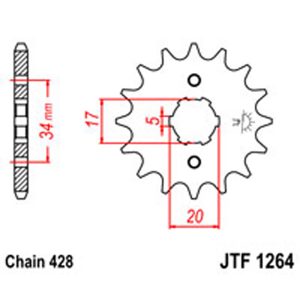 JT Gear Box Sprockets G/B 1264-17 [2037]