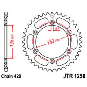 JT Rear Sprockets R/W 1258-54