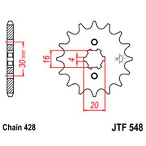 JT Gear Box Sprockets G/B 548-14 YAM