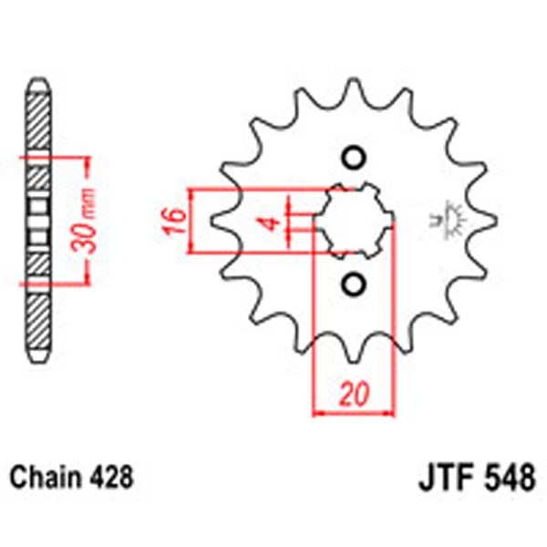 JT Gear Box Sprockets G/B 548-14 YAM